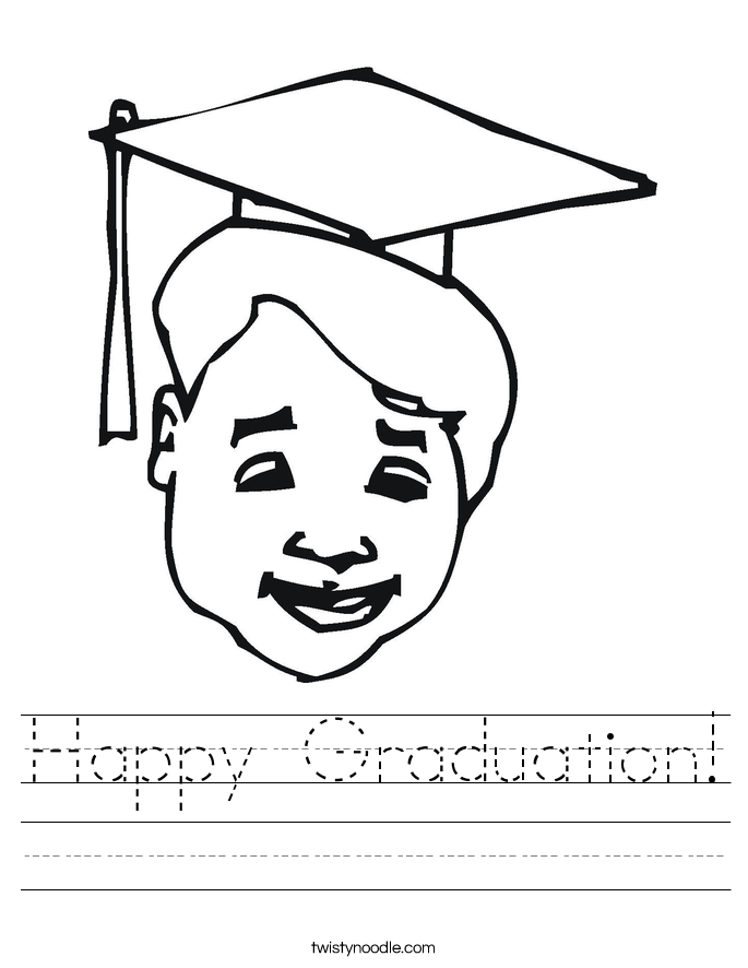 happy graduation worksheet twisty noodle