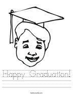 Happy Graduation Handwriting Sheet