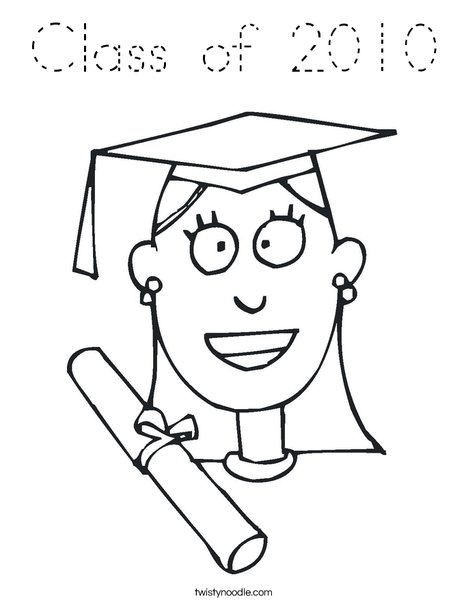 Girl Graduate Coloring Page