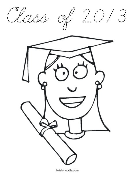 Girl Graduate Coloring Page
