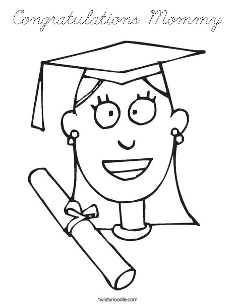 Girl Graduate Coloring Page
