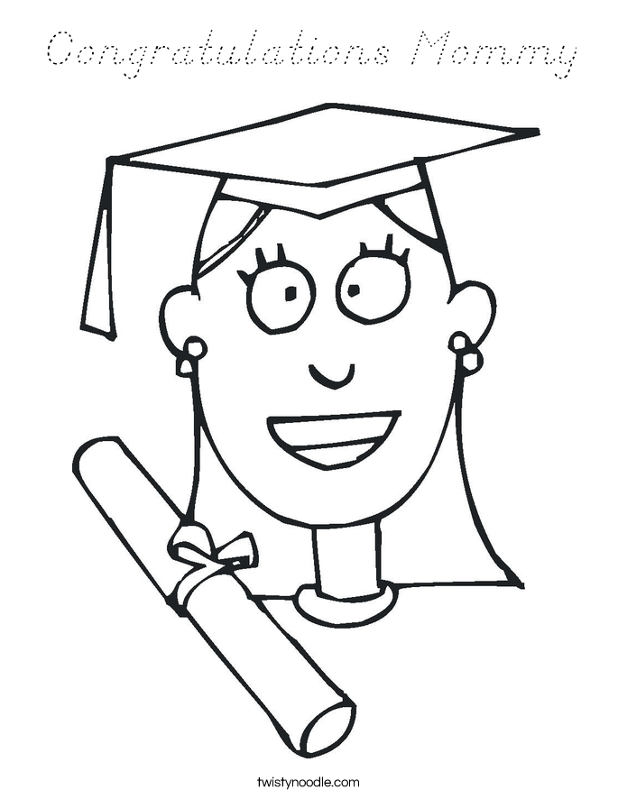 Congratulations Mommy Coloring Page