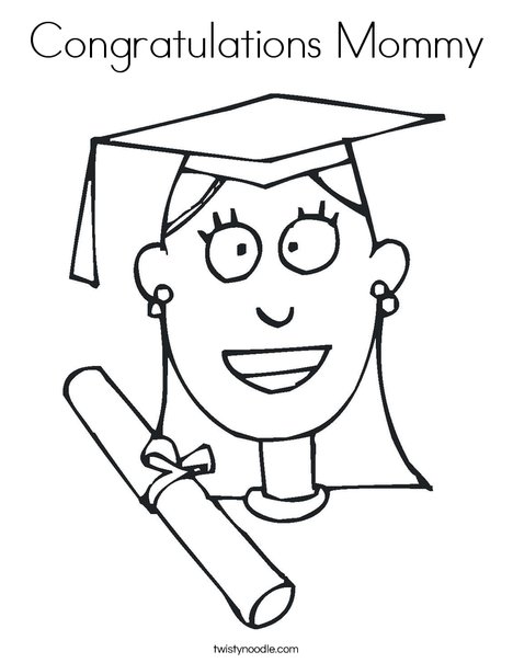Congratulations Mommy Coloring Page - Twisty Noodle