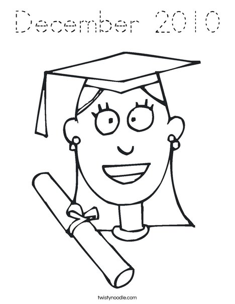 Girl Graduate Coloring Page