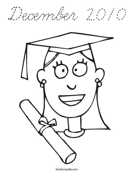 Girl Graduate Coloring Page