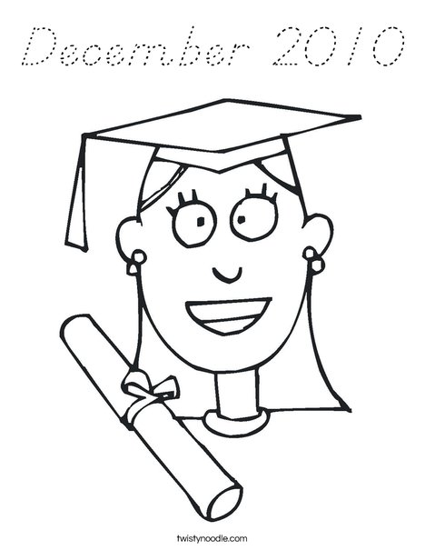 Girl Graduate Coloring Page