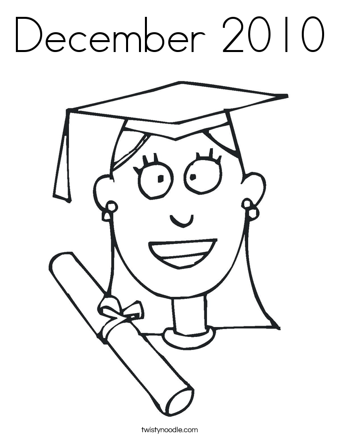 December 2010 Coloring Page