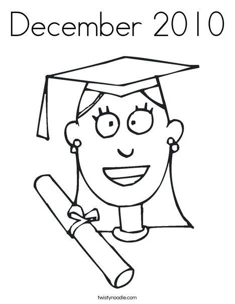 Girl Graduate Coloring Page
