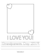 Grandparents Day 2019 Handwriting Sheet