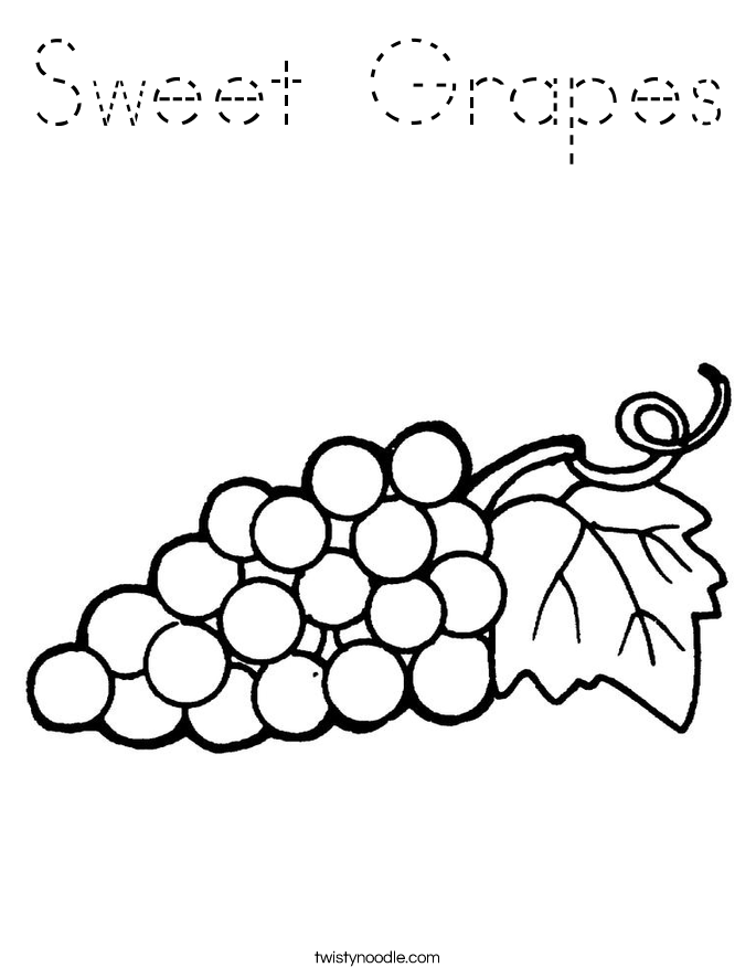 Sweet Grapes Coloring Page