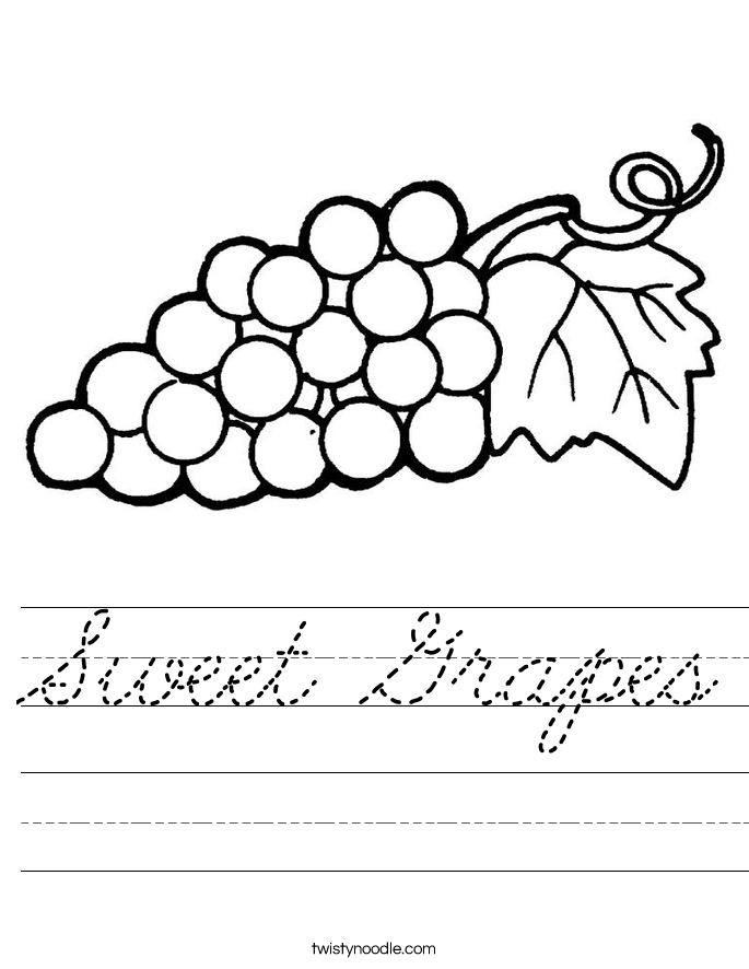 Sweet Grapes Worksheet