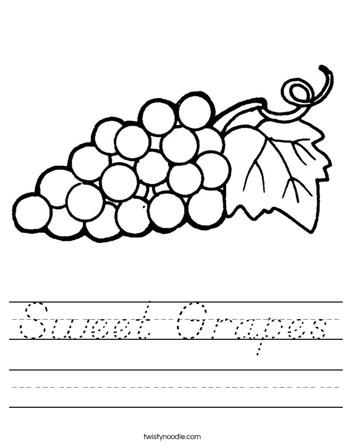 Sweet Grapes Worksheet