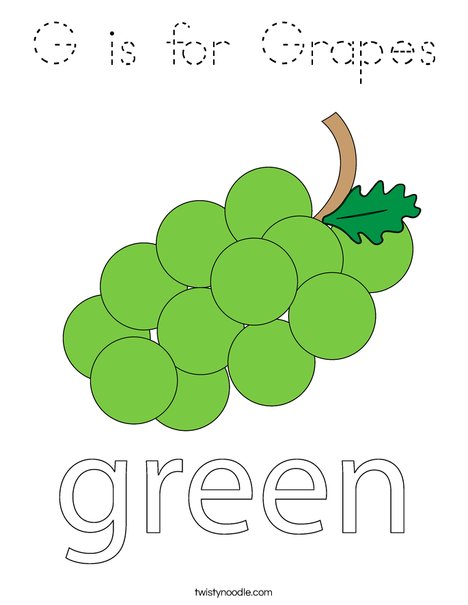 Grapes Coloring Page