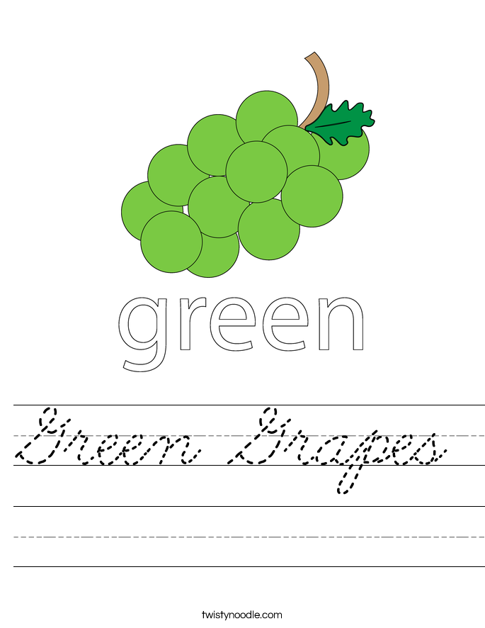 Green Grapes Worksheet