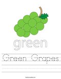 Green Grapes Worksheet
