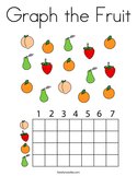Graph the Fruit Coloring Page