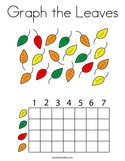 Graph the Leaves Coloring Page