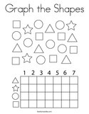 Graph the Shapes Coloring Page