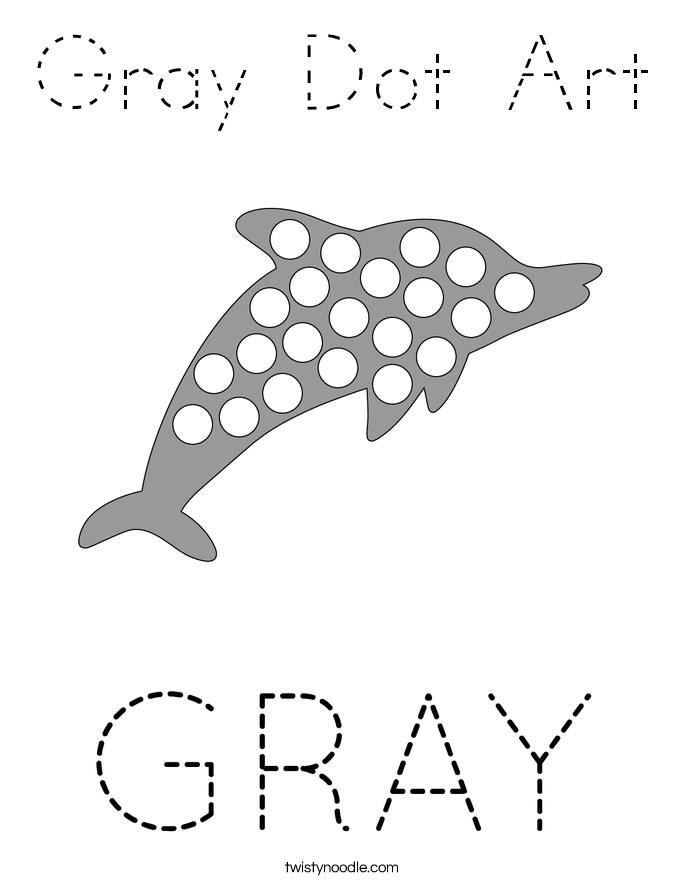 Gray Dot Art Coloring Page