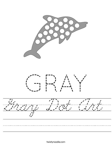 Gray Dot Art Worksheet