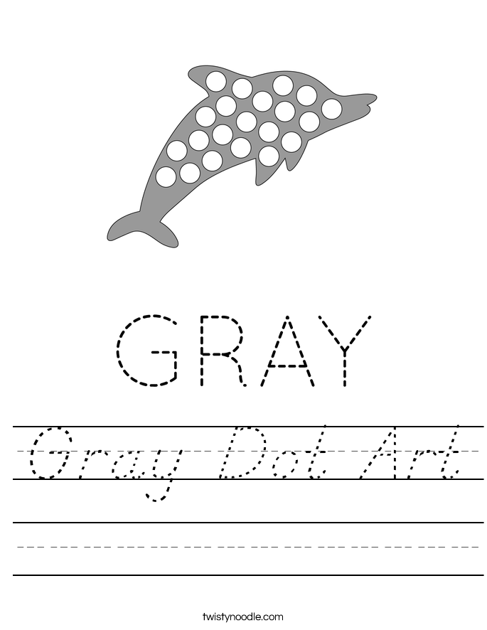 Gray Dot Art Worksheet