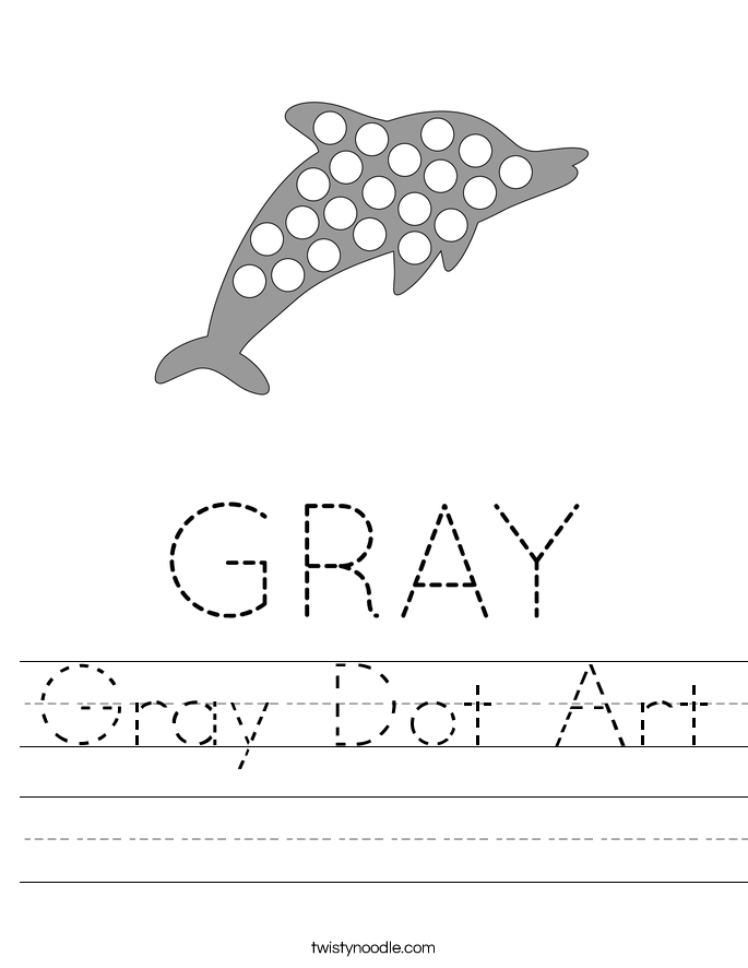 Gray Dot Art Worksheet