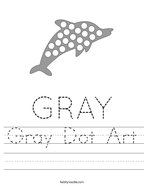 Gray Dot Art Handwriting Sheet