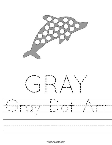Gray Dot Art Worksheet