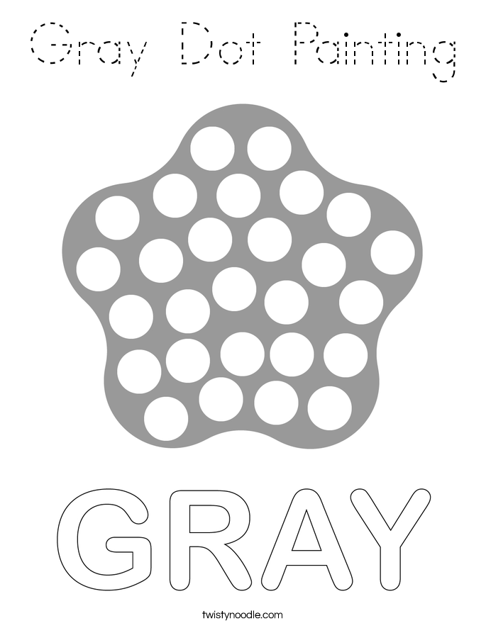 Gray Dot Painting Coloring Page