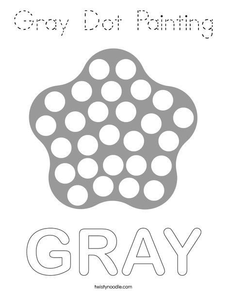 Gray Dot Painting Coloring Page