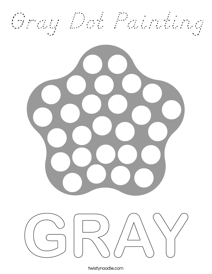 Gray Dot Painting Coloring Page