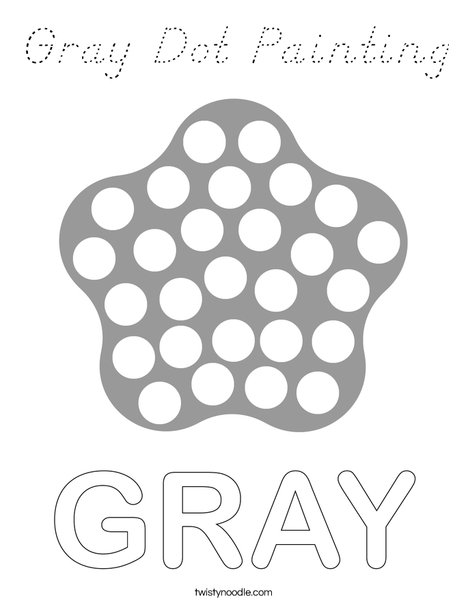 Gray Dot Painting Coloring Page