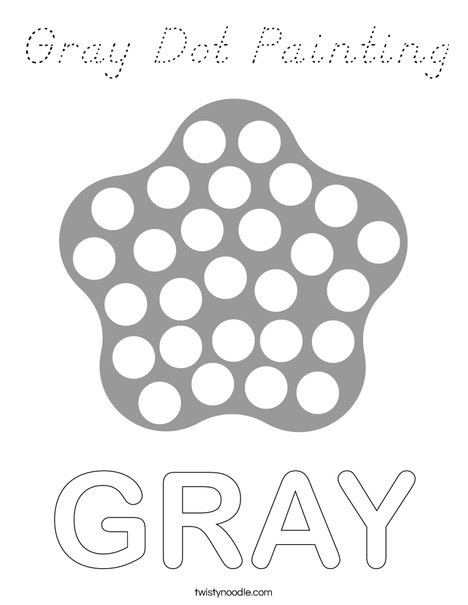 Gray Dot Painting Coloring Page