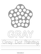 Gray Dot Painting Handwriting Sheet