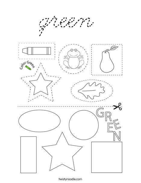 green Coloring Page