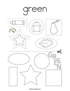 green Coloring Page