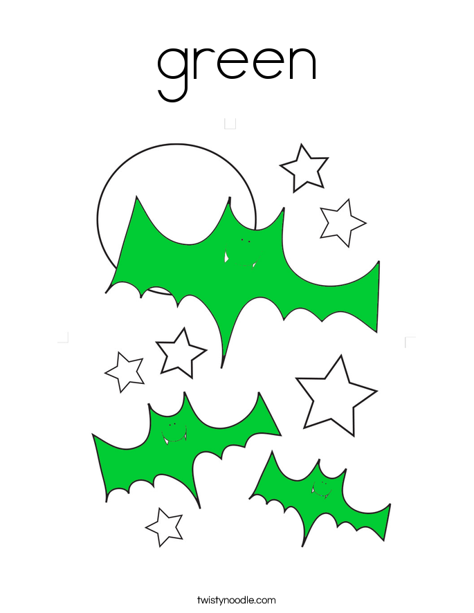 green Coloring Page