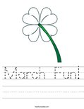 March Fun! Worksheet