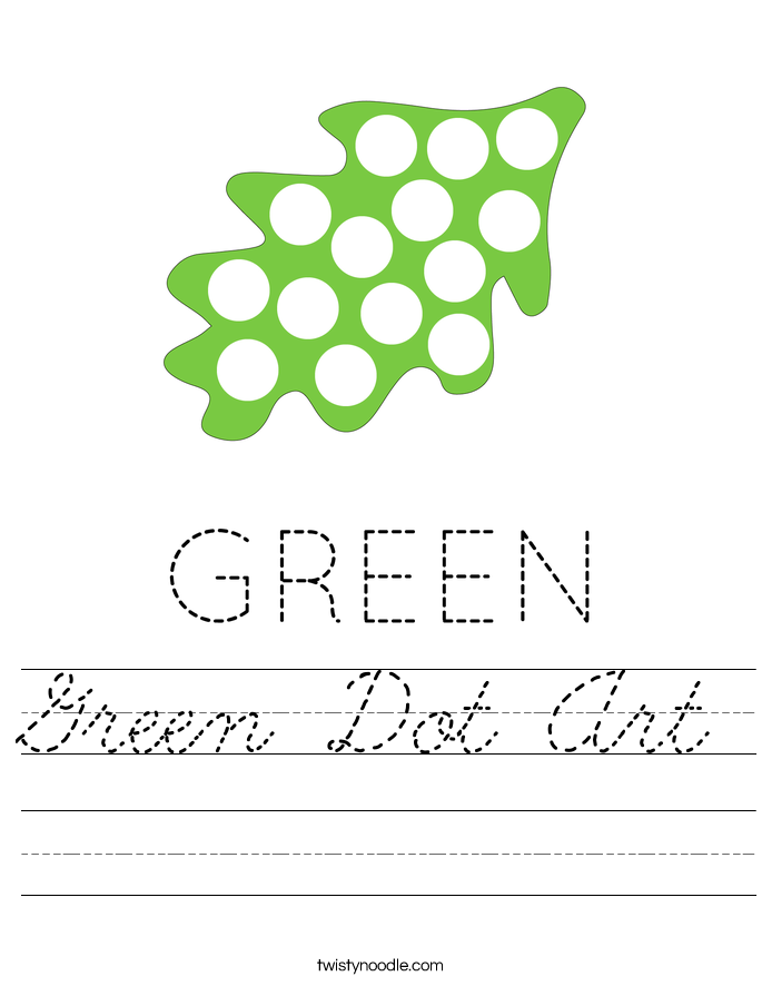 Green Dot Art Worksheet
