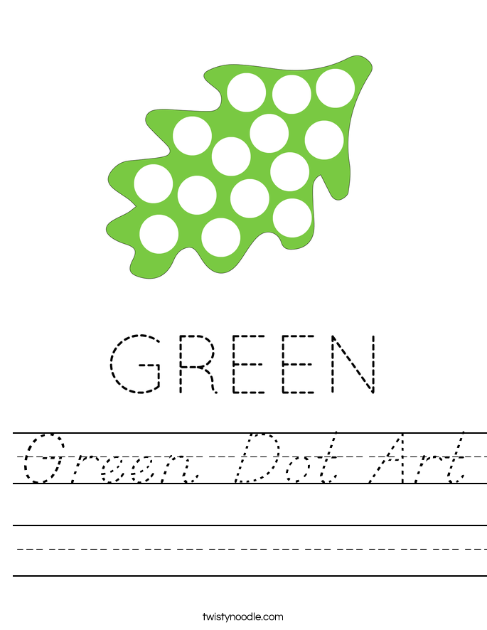Green Dot Art Worksheet