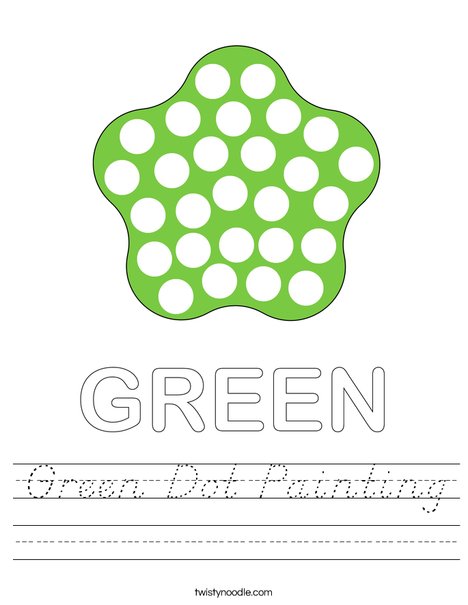 Green Dot Painting Worksheet