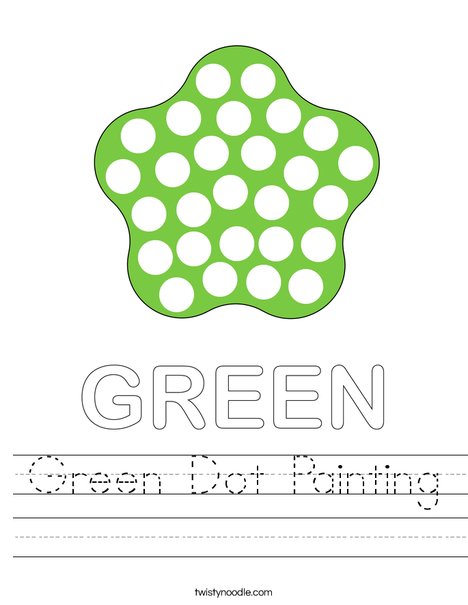 Green Dot Painting Worksheet