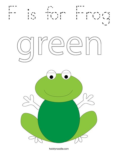 Green frog Coloring Page