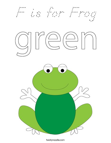 Green frog Coloring Page