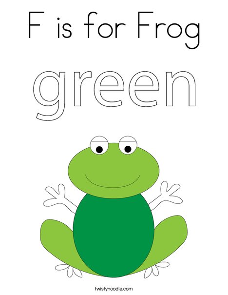 Green frog Coloring Page