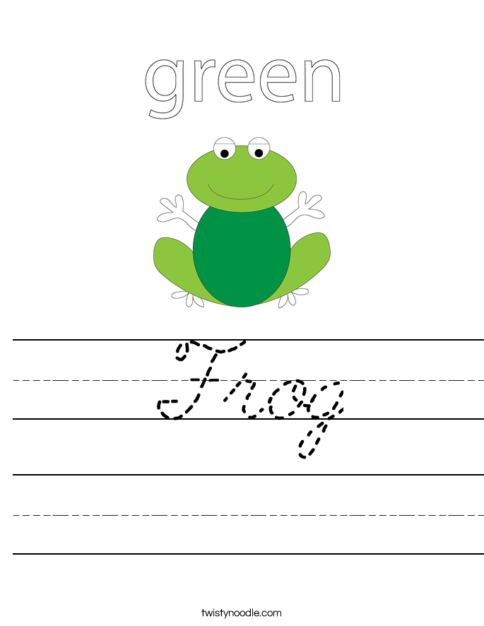 Frog Worksheet