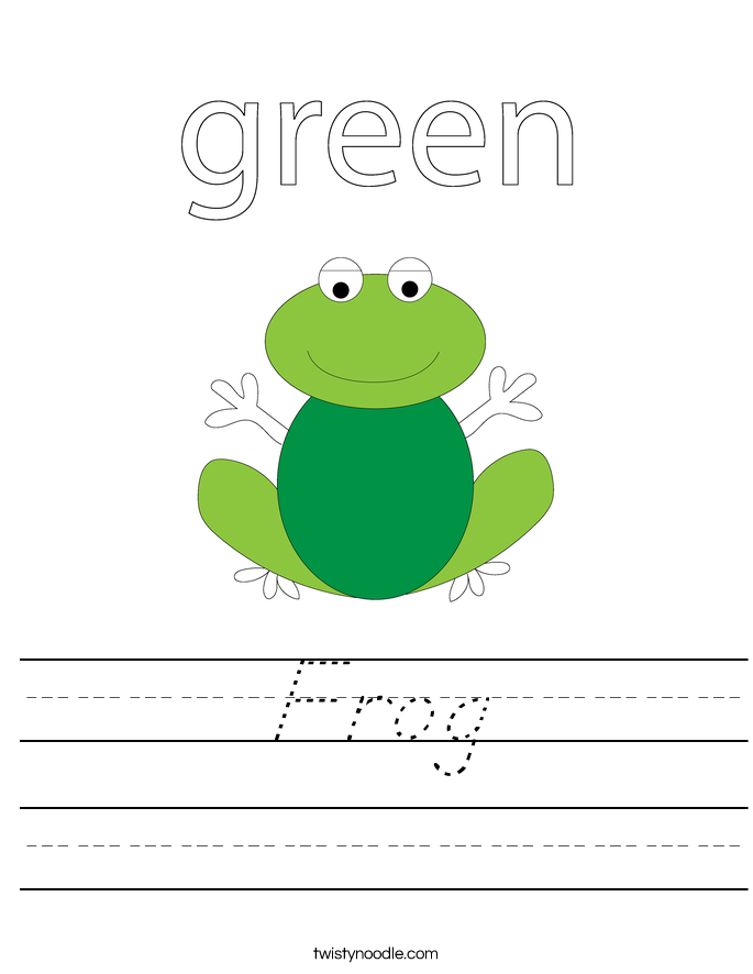 Frog Worksheet