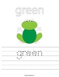 green Worksheet