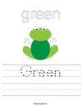 Green Worksheet