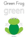 Green Frog Coloring Page